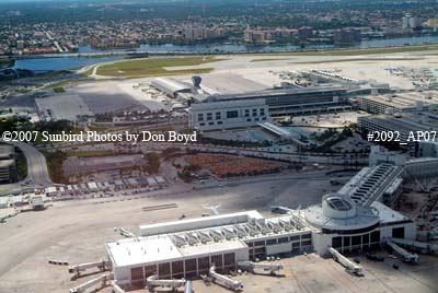 2007 - MIA's Concourse A, the Central Chiller Plant, the new South Terminal and Concourses J and H aviation stock photo #2092