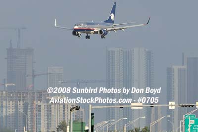 Aeromexico B737-700 on short final approach to MIA airline stock photo #0705