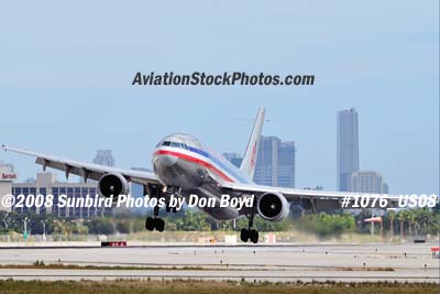 2008 - American Airlines A300-605R N19059 landing at MIA in crosswind aviation stock photo #1076