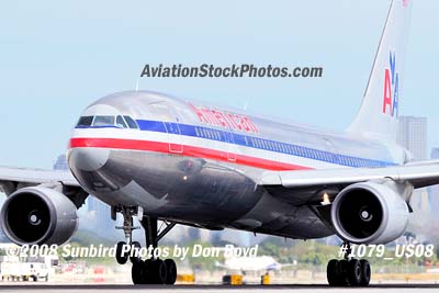 2008 - American Airlines A300-605R N19059 landing at MIA in crosswind aviation stock photo #1079
