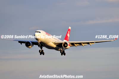 Swiss International A330-223 HB-IQJ on approach to MIA aviation airline stock photo #1288