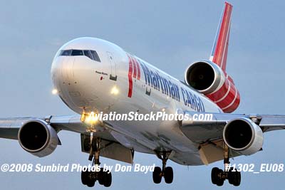 2008 - Martinair Cargo MD-11F PH-MCU Prinses Maxima on approach to MIA aviation airline stock photo #1302
