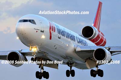 2008 - Martinair Cargo MD-11F PH-MCU Prinses Maxima on approach to MIA aviation airline stock photo #1303
