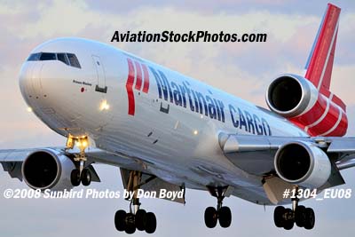 2008 - Martinair Cargo MD-11F PH-MCU Prinses Maxima on approach to MIA aviation airline stock photo #1304