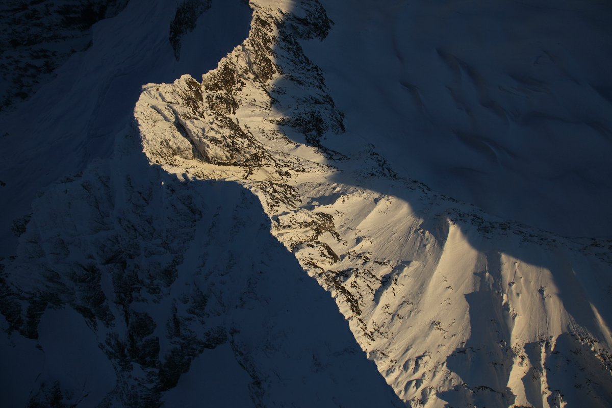 Bonanza, View Down South Face <br> (Bonanza123110-113adj.jpg)