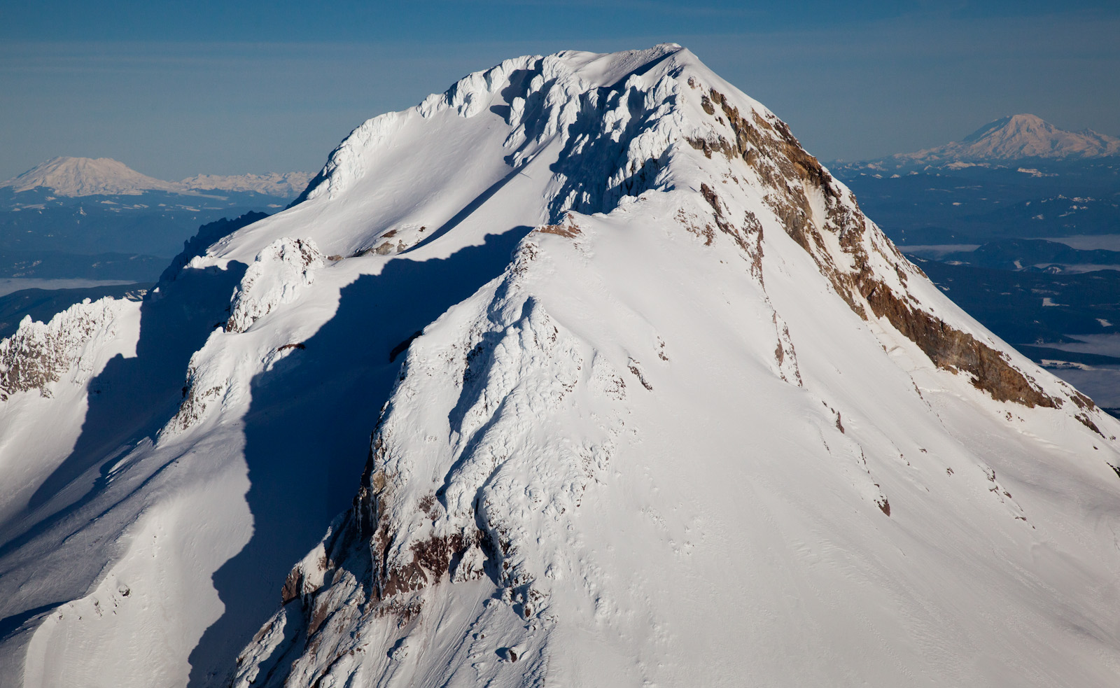 Mt. Hood, Summit Detail From The South <br>(Hood_011913_080-2.jpg)