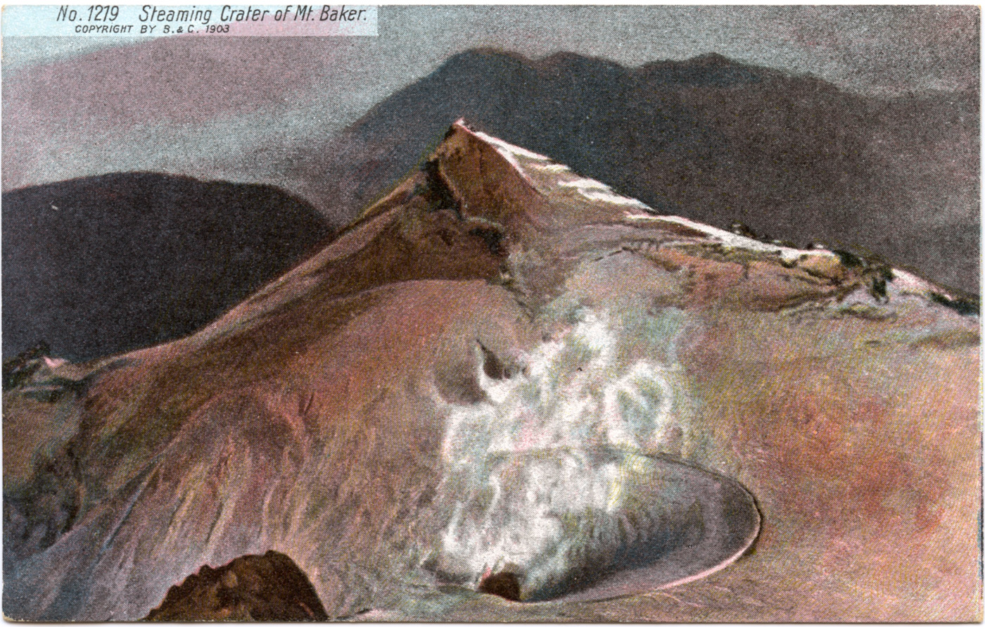 Sherman Crater On Mount Baker <br> (NCpostcard_008-4.jpg)