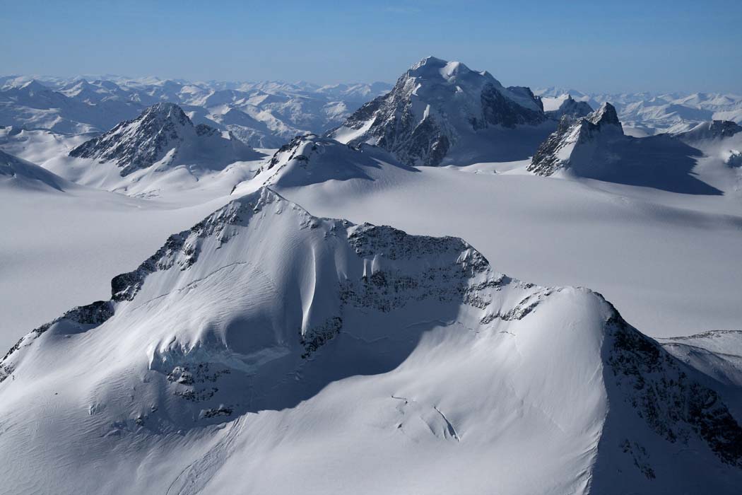 Mt Dagon (Foreground) & Cerberus, View SW <br> (MonarchIF021808-_116.jpg)