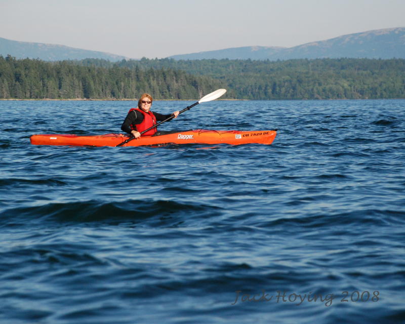 Kayaking off of Acadia National Park