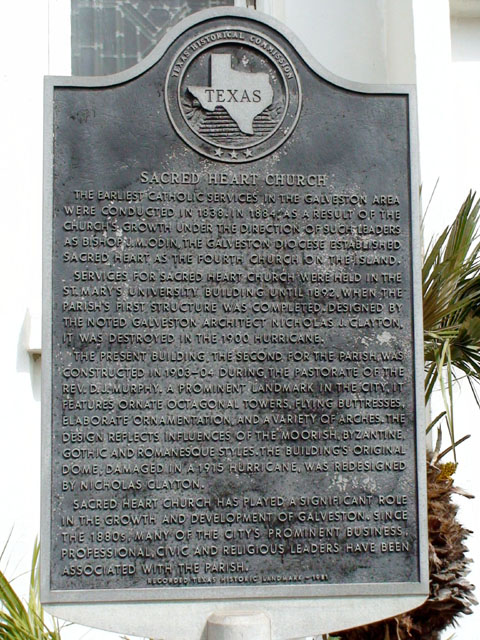 Historical Marker Sacred Heart Church