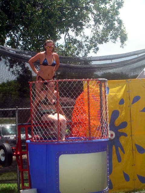 The dunking booth was there for charity