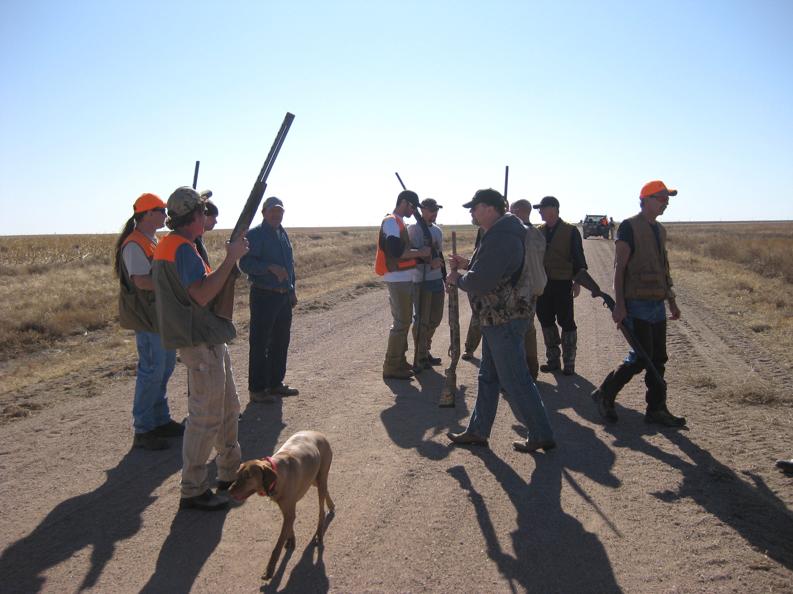 The hunting group getting ready