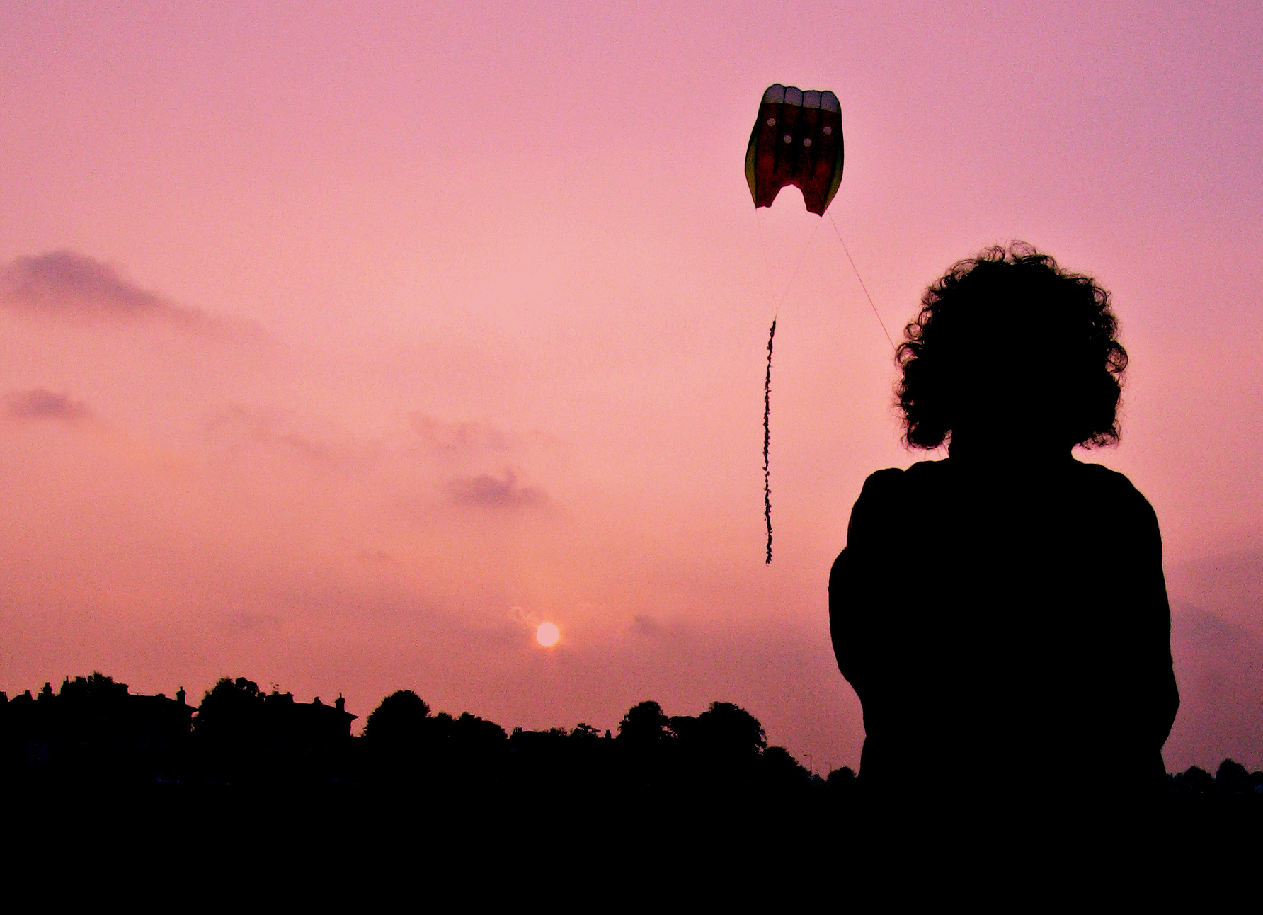 Kiting in the sunset