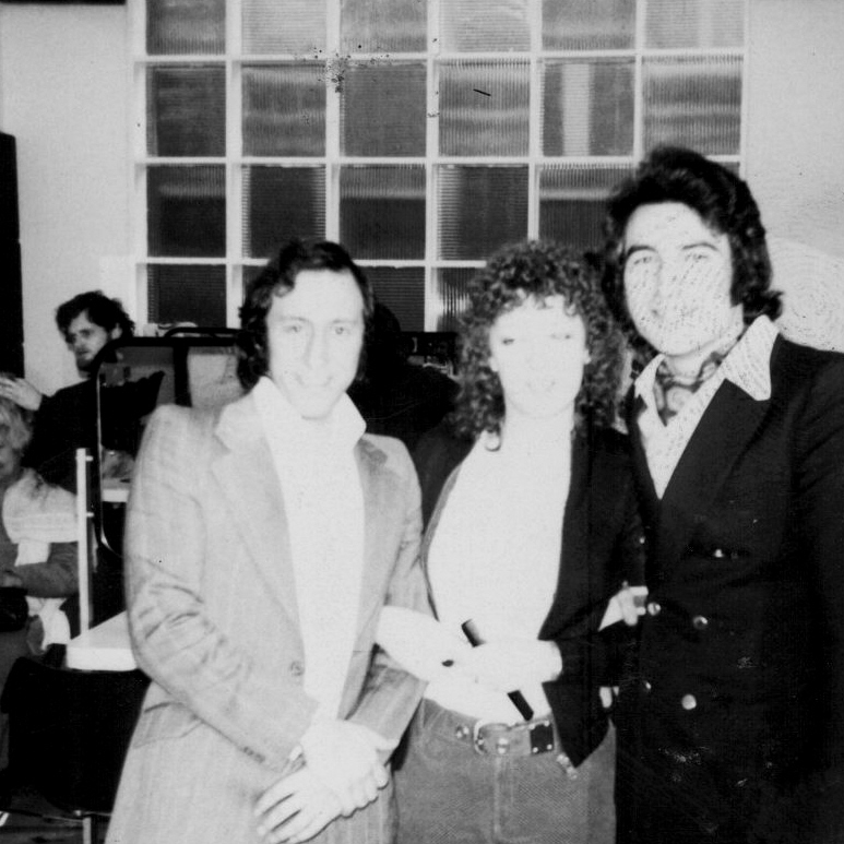 Santilli with Caroline and a student.