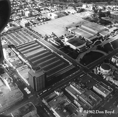 1962 - aerial view of Miami Beach from the Goodyear Blimp Mayflower