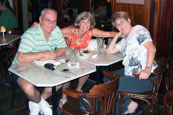 July 2008 - Don Boyd, Brenda Reiter and Linda Mitchell Grother at the Van Dyke Cafe