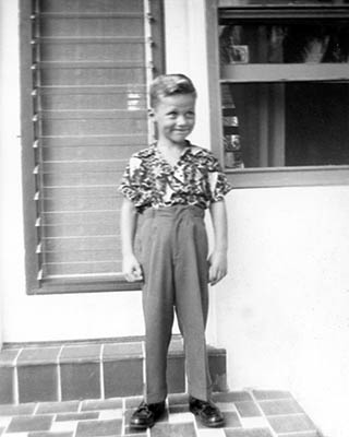 1953 - Don Boyd going to his first church service at St. Mary's Catholic Church