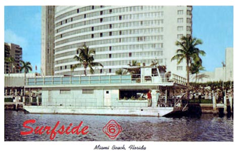 Early 1960s - the Surfside 6 houseboat on Indian Creek, Miami Beach