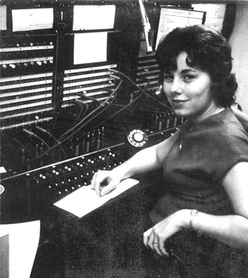 1963 - Sheila Strotman Coppala working the PBX at North Miami General Hospital