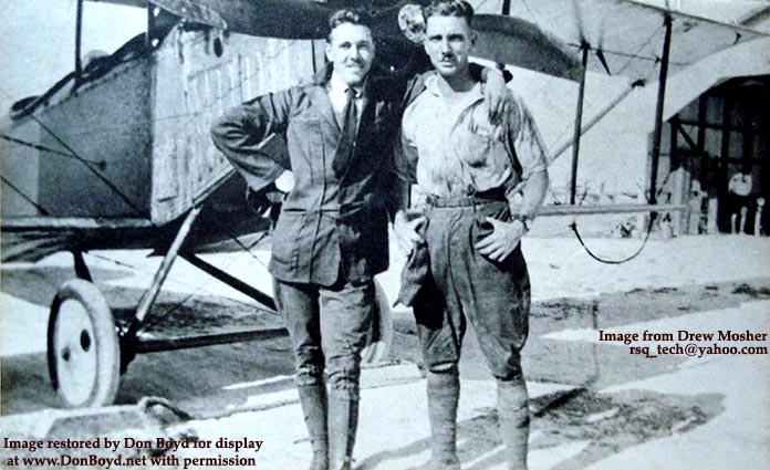 Late 1910s - Joseph G. Carpenter and another gent in front of a Curtiss JN-4B Jenny at Curtiss Field, Hialeah