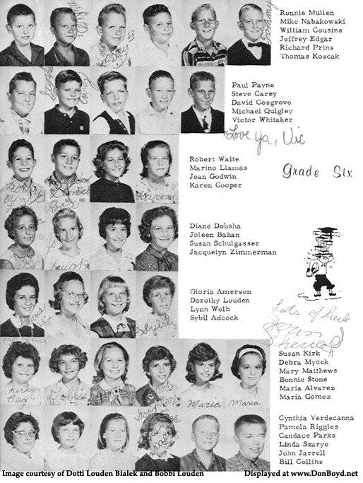 1963 - 6th grade class at Dr. John G. DuPuis Elementary School, page 1