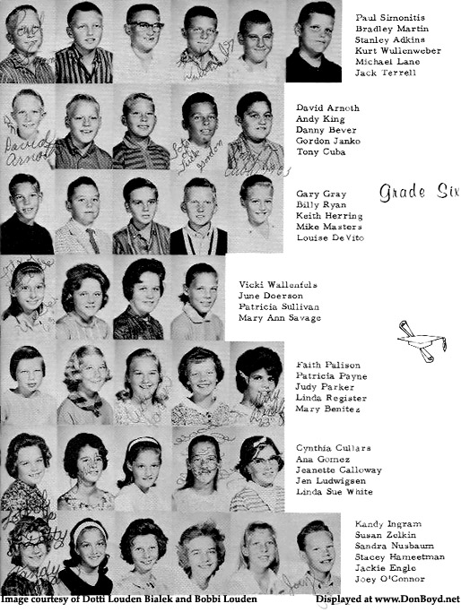 1963 - 6th grade class at Dr. John G. DuPuis Elementary School, page 3