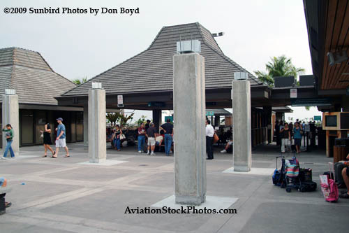 The open air inter-island terminal at Kona International Airport