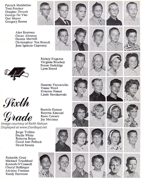 1964 - 6th grade class at Dr. John G. DuPuis Elementary School - page 2