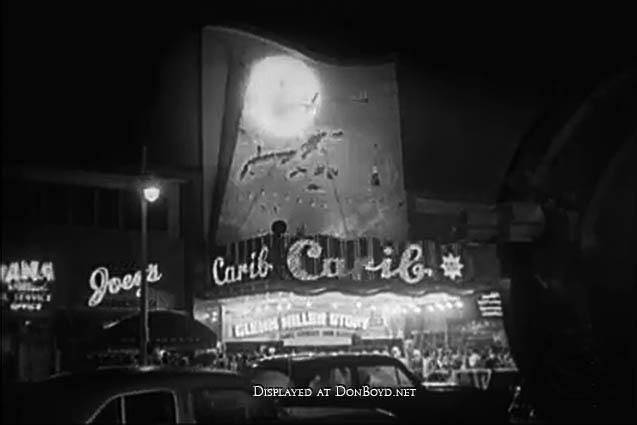 1954-world premiere of The Glenn Miller Story with appearance by Jimmy and Gloria Stewart at the Carib Theatre on Miami Beach