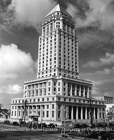 1940 - the west and south sides of the Dade County Courthouse - image sent with FBIs J. Edgar Hoover story (next photo)