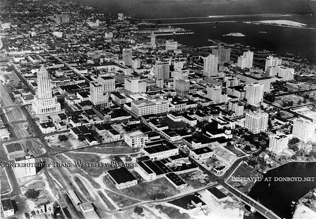 1948 - aerial photo of downtown Miami