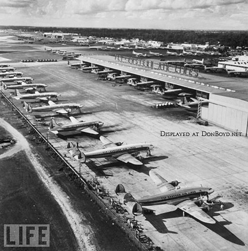 Early 1950s - Eastern Air Lines aircraft at Easterns large maintenance base at Miami International Airport