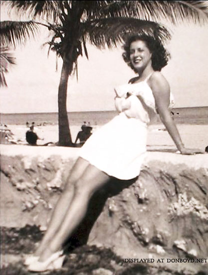 Early 1950s - Lorri Levensons mom Lynne Levenson on Miami Beach