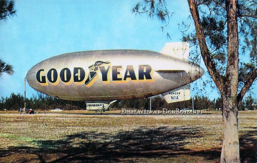 1960 - the Goodyear Blimp L-Ship Ranger N1A on Watson Island, Miami