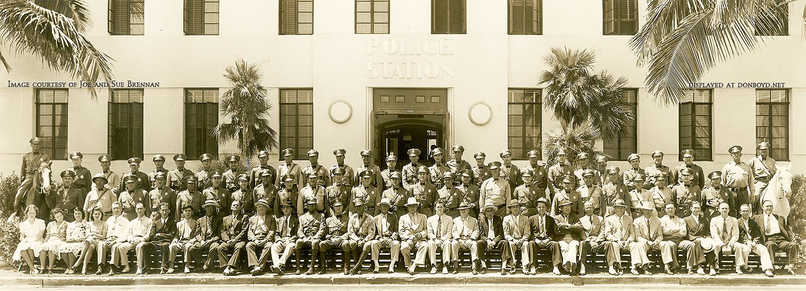 Late 1940s - employees and officers of the Miami Beach Police Department