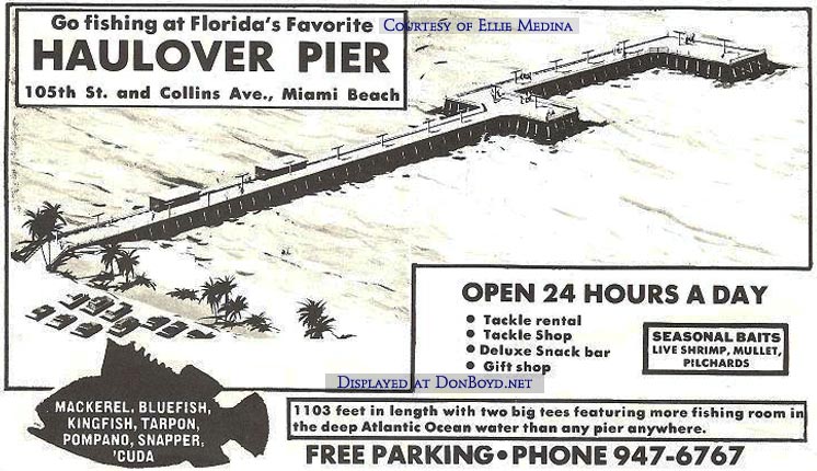 1960s - advertisement for Haulover Pier