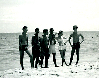 1964 - beach party for the cast of Monkey's Uncle