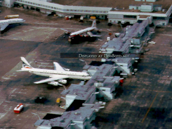 1964 - aerial view of Concourse 1 (now H) at Miami International Airport
