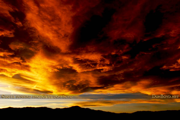 November 2012 - sunset clouds over the central and northern portion of Colorado Springs and Pikes Peak