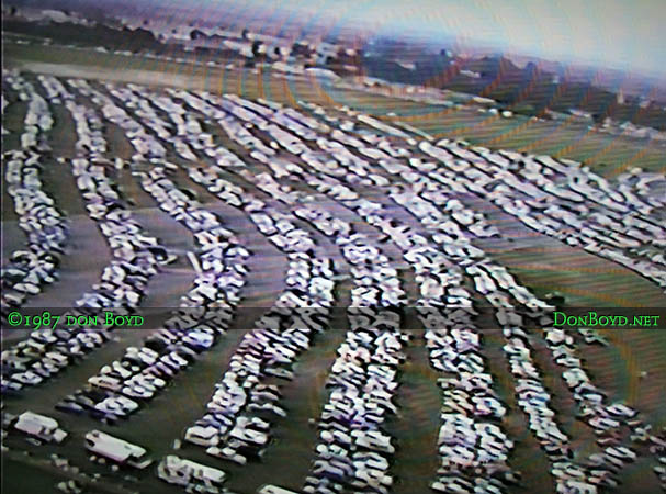 1987- some of the spectator parking at the November Miami Air Show at Opa-locka Airport featuring the Blue Angels