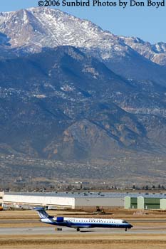 2006 - Colorado Springs Municipal Airport at 6200' elevation with 14,110' Pike's Peak in the background