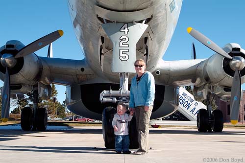 December 2006 - Kyler and Karen with Lockheed EC-121T Warning Star #AF52-3425