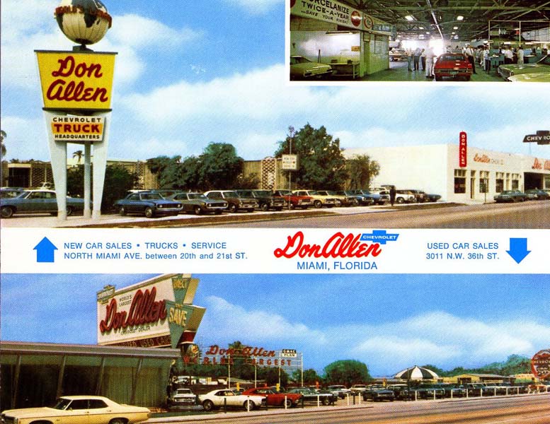 Don Allen Chevrolet auto dealership on North Miami Avenue, formerly John Jones Dodge and Plymouth in the 40s
