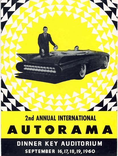 1960 - 2nd Annual International Autorama poster at Dinner Key Auditorium, Miami