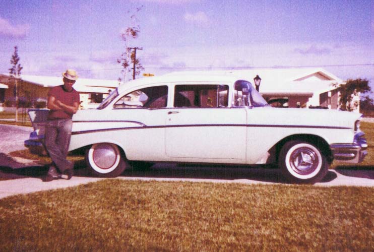 John Collins and his 1957 Chevy coupe