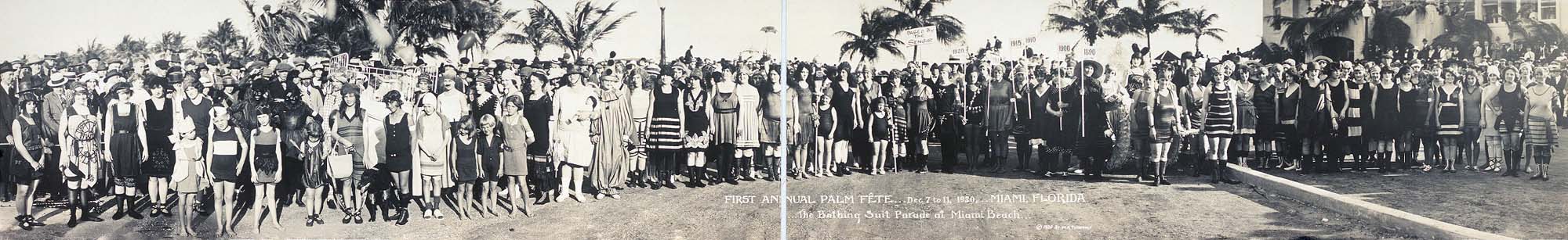1920 - 1st Annual Palm Fete - The Bathing Suit Parade at Miami Beach