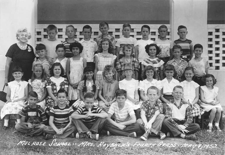 1952 - Mrs. Raybacks 4th Grade Class at Melrose Elementary School