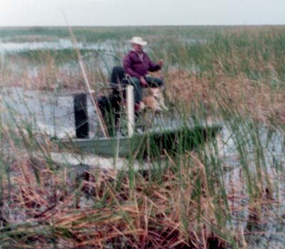 1973 - Buzz Corley's dad and his airboat