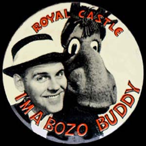 1950s & 60s - Charlie Baxter on the Royal Castle I'm a Bozo Buddy club button