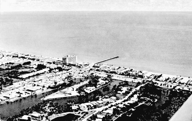 1970s - Sunny Isles with the Castaways, Newport Beach Hotel and Sunny Isles fishing pier